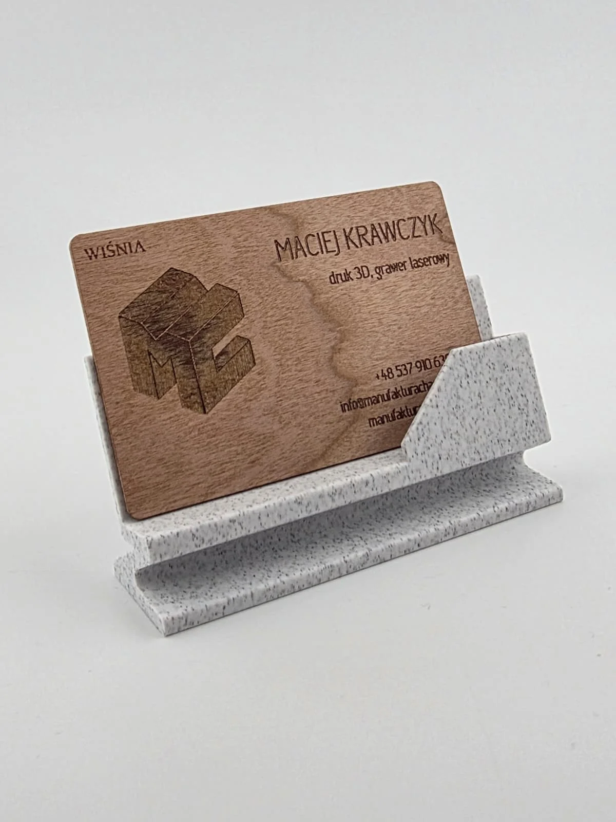 Smart wizytówki drewniane grawerowane – Grawerowany | Manufaktura Chaosu