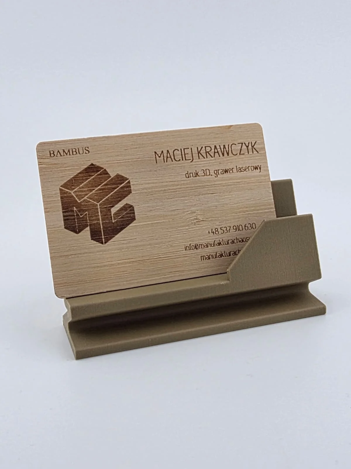 Smart wizytówki drewniane grawerowane – Grawerowany | Manufaktura Chaosu